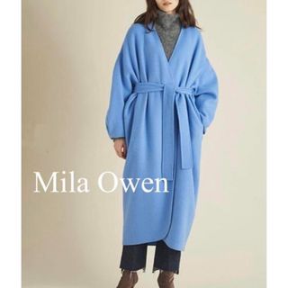 ミラオーウェン(Mila Owen)のミラオーウェン　袖ボリュームノーカラーコート(ロングコート)