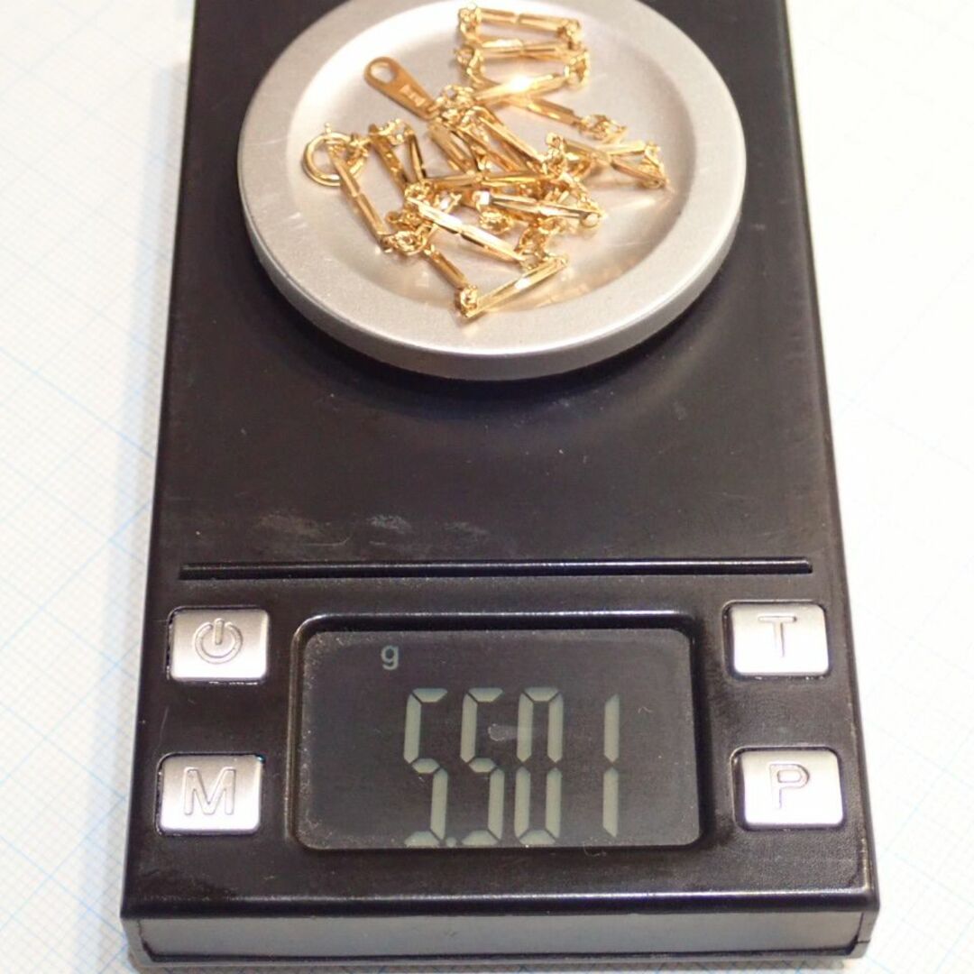 K18切子チェーンネックレス 5.5g 40cmキリコ□昭和レトロ K18切子チェーンネックレス 5.5g 40cmキリコ□昭和レトロ