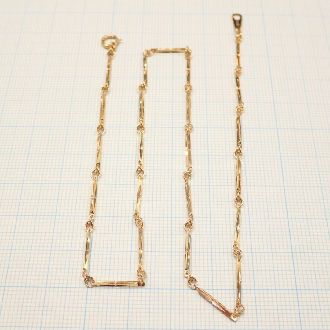 K18切子チェーンネックレス 5.5g 40cmキリコ□昭和レトロ K18切子チェーンネックレス 5.5g 40cmキリコ□昭和レトロ
