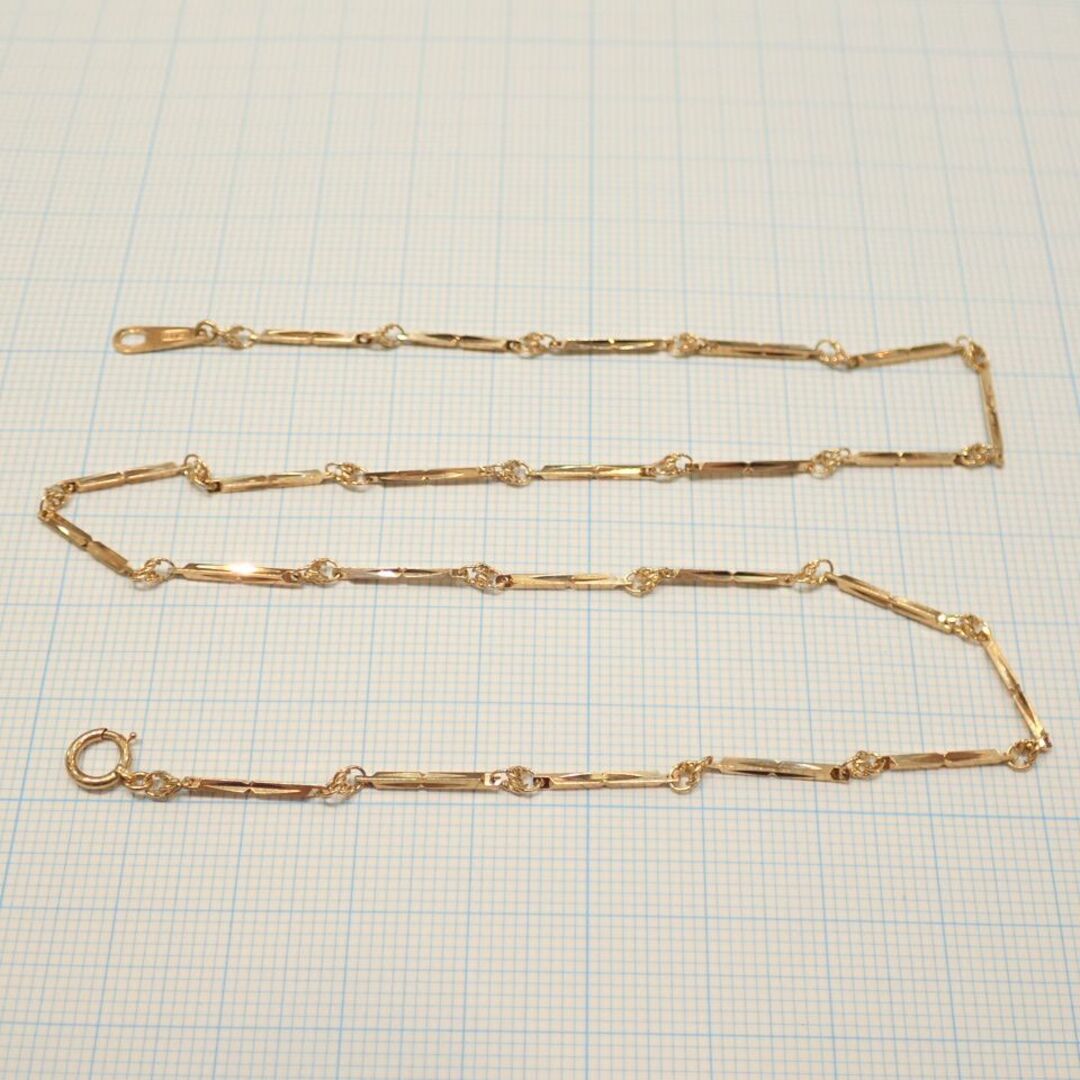 K18切子チェーンネックレス 5.5g 40cmキリコ□昭和レトロ K18切子チェーンネックレス 5.5g 40cmキリコ□昭和レトロ