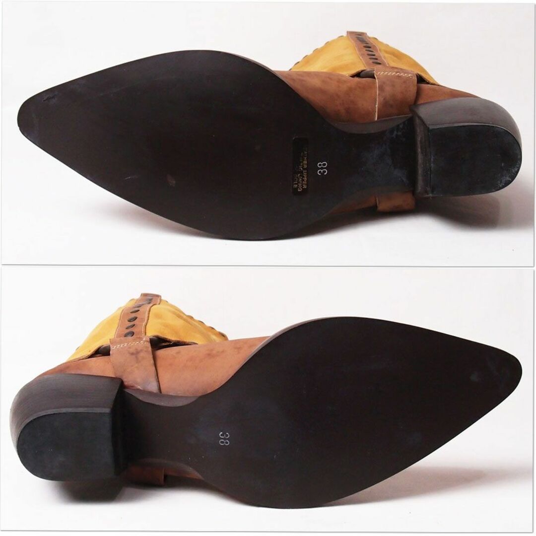 nana` スエード×レザー ウエスタンブーツ ブラウン 39(24.5cm) レディースの靴/シューズ(ブーツ)の商品写真