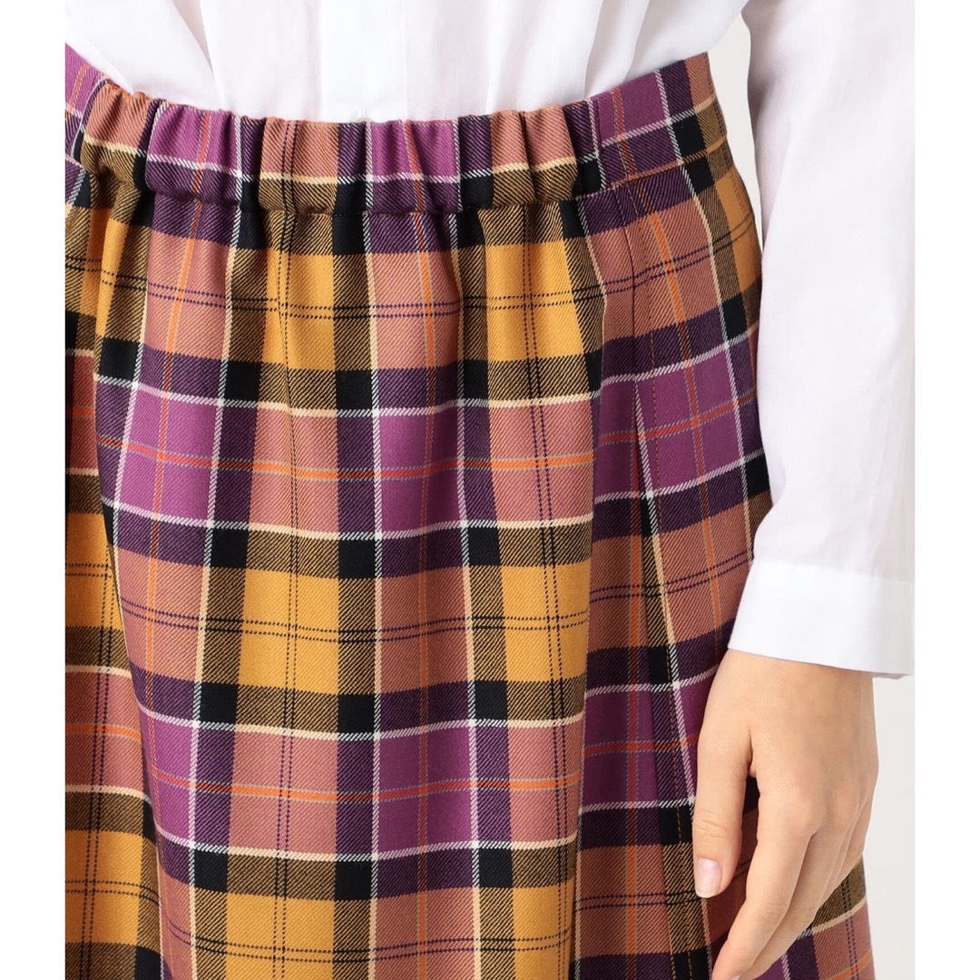 TOMORROWLAND(トゥモローランド)の✳︎ウールブライトチェック　ギャザーロングスカート ✳︎ レディースのスカート(ロングスカート)の商品写真