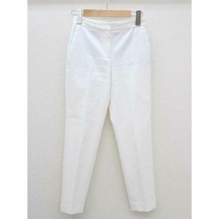 セオリー(theory)の♪theory luxe/セオリーリュクス♪2021年製 cotton linen stretch penna stretch/パンツ/シンプル/カジュアル/オシャレ/十分丈 ホワイト/白色 レディース 32 【中古】 春夏 105032(その他)