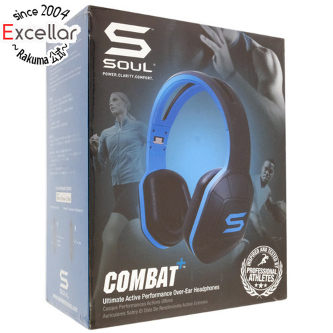 555SOUL(トリプルファイブソウル)のSOUL ヘッドホン Ultimate Active Performance Over-Ear Headphones COMBAT ELECTRIC BLUE 未使用 スマホ/家電/カメラのオーディオ機器(ヘッドフォン/イヤフォン)の商品写真