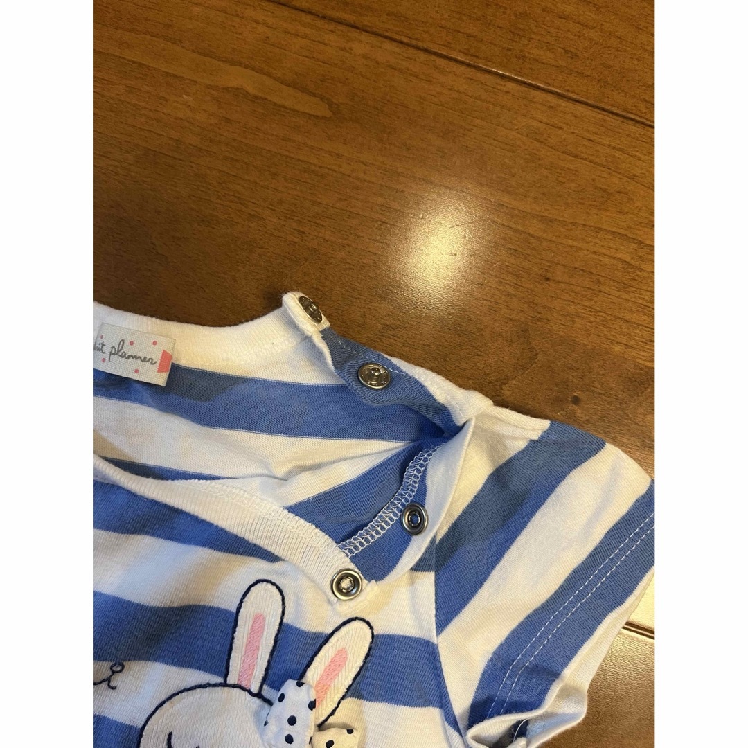 KP(ニットプランナー)のサイズ80cm ニットプランナー mimiちゃんボーダー半袖Tシャツ キッズ/ベビー/マタニティのベビー服(~85cm)(Ｔシャツ)の商品写真