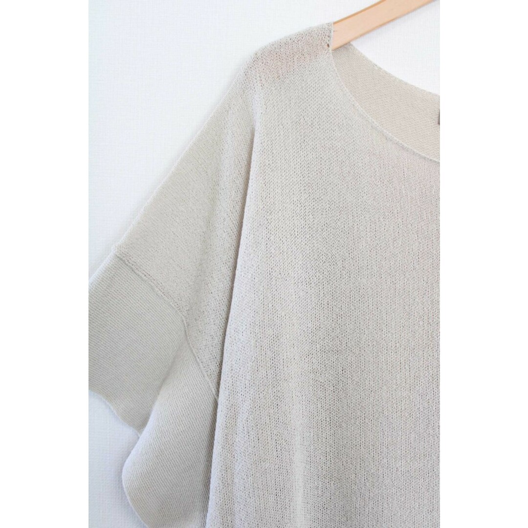 heliopole(エリオポール)の●HELIOPOLE/エリオポール●PAPER YARN KNIT PONCHO/半袖/ロング丈 ベージュ レディース 38【中古】春夏 102032 レディースのジャケット/アウター(その他)の商品写真