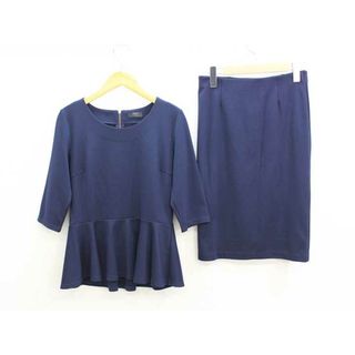 エポカザショップ(EPOCA THE SHOP)の♪EPOCA THE SHOP/エポカザショップ♪セットアップスカート/シンプル/カジュアル/オシャレ/七分袖/膝丈 ネイビー/紺色 レディース 38 【中古】 春夏 715032(その他)