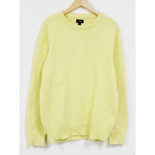 ジェイクルー(J.Crew)の☆J.CREW/ジェイクルー☆コットンニット/クルーネック/シンプル/無地/長袖 イエロー/黄色 メンズ S【中古】春夏 302032(ニット/セーター)