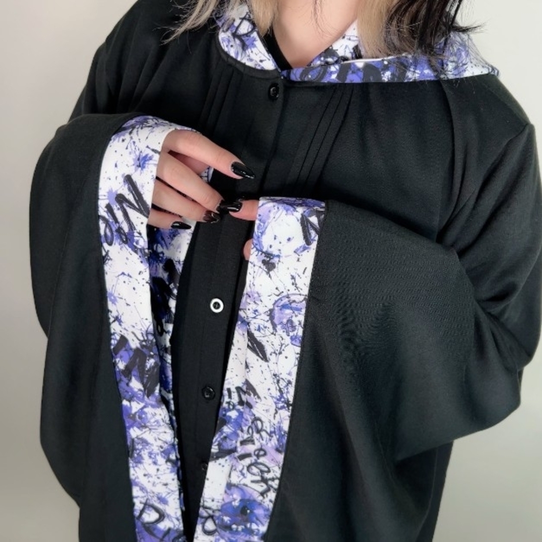 NieR Clothing - 【NieR】内側さらふわ防寒着物風袖ブロッキング NieR Clothing - 【NieR】内側さらふわ防寒着物風袖ブロッキング