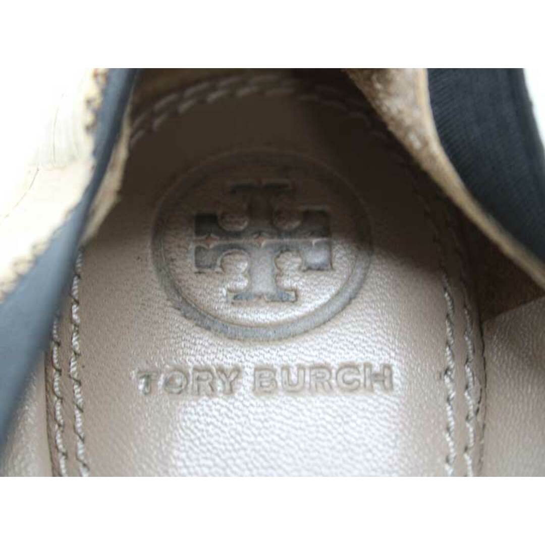 Tory Burch(トリーバーチ)の▲TORY BURCH/トリーバーチ▲コルクバレエシューズ/シューズ/靴  ブラック×ブラウン/黒×茶 レディース 8 1/2M【中古】 夏 124032 レディースの靴/シューズ(バレエシューズ)の商品写真