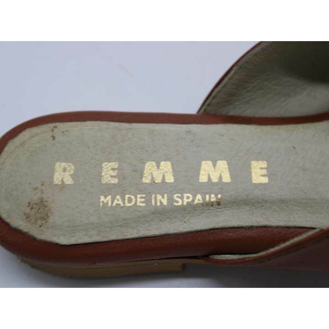 REMME(レメ)の▲REMME/レメ▲Vカットフラットサンダル/シューズ/靴  ブラウン/茶 レディース 35【中古】 春夏 124032 レディースの靴/シューズ(サンダル)の商品写真