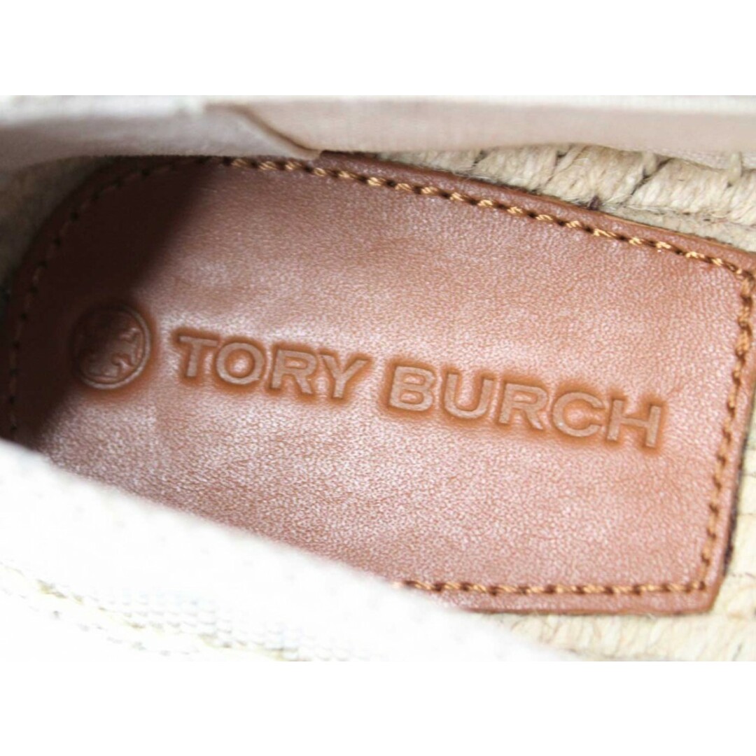 Tory Burch(トリーバーチ)の新品未使用品◇TORY BURCH/トリーバーチ◇COLOR BLOCK FLAT ESPADRILLE/カラーブロックフラットエスパドリーユ/74058/スリッポン/ロゴ刺しゅう/シューズ/靴 アイボリー×ブラウン レディース 5.5 春夏 512032 レディースの靴/シューズ(スリッポン/モカシン)の商品写真