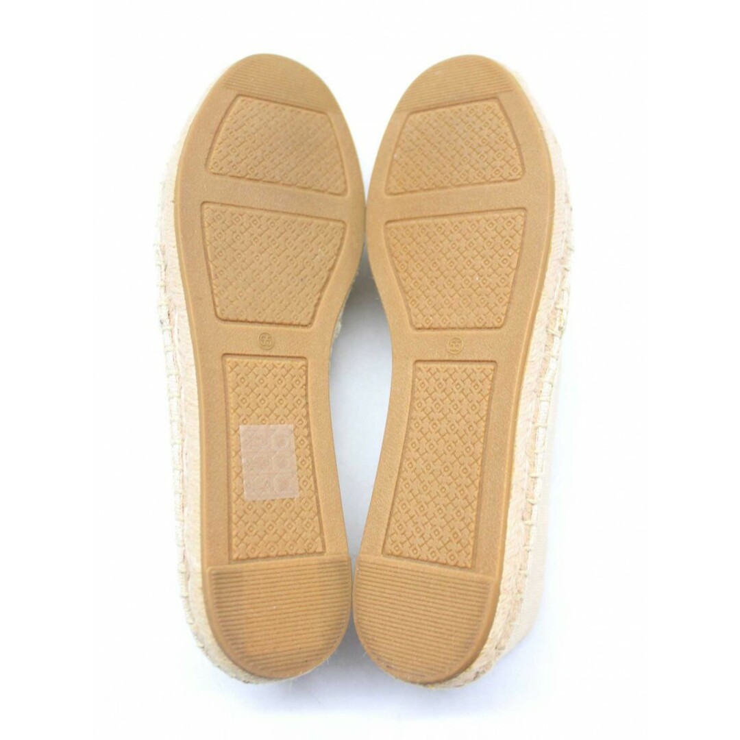 Tory Burch(トリーバーチ)の新品未使用品◇TORY BURCH/トリーバーチ◇WESTON FLAT ESPADRILLE/ウエストンフラットエスパドリーユ/40034/スリッポン/ロゴ/シューズ/靴 ニューアイボリー レディース 5.5 春夏 512032 レディースの靴/シューズ(スリッポン/モカシン)の商品写真