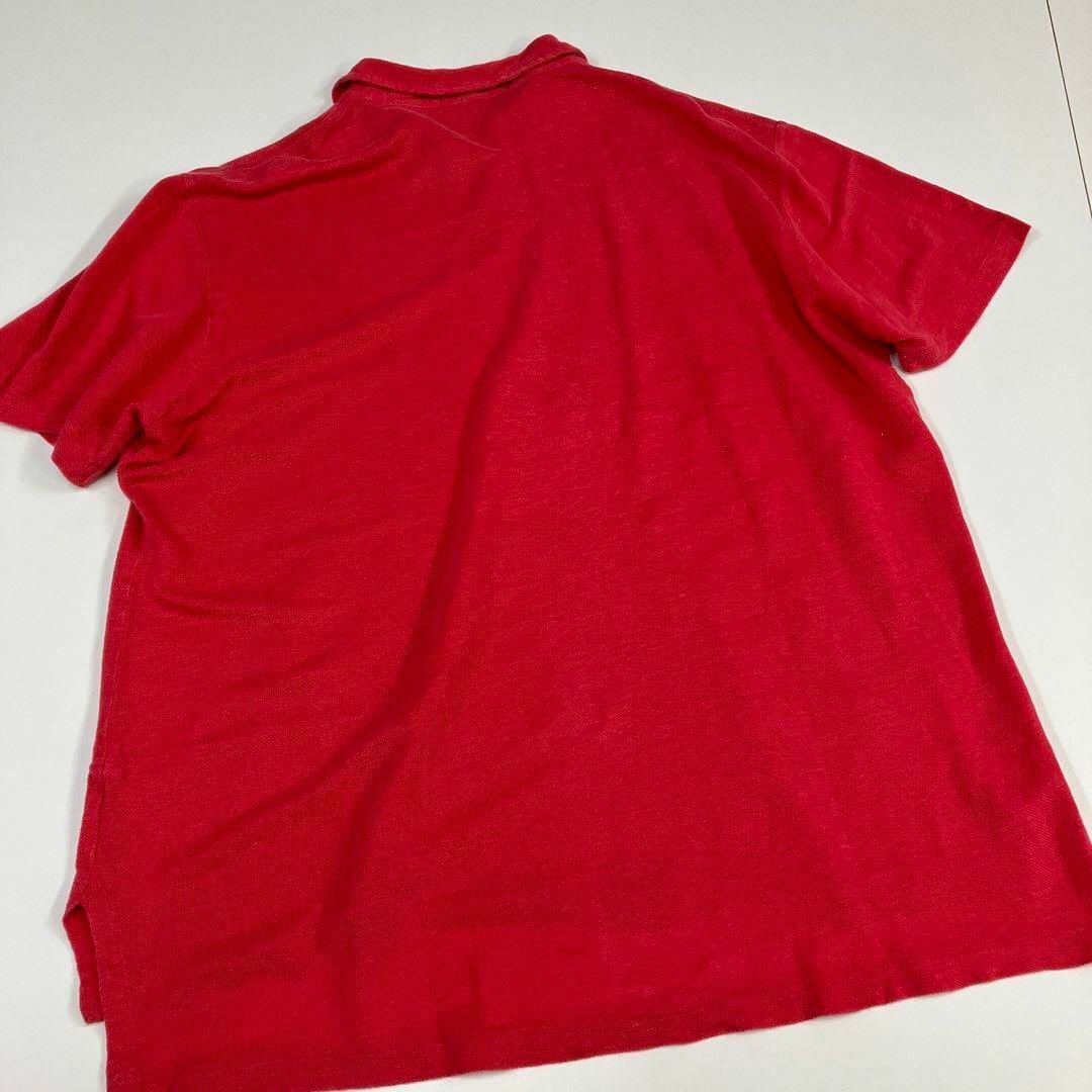 ラルフローレン　ポロシャツ　レッド　古着　90's ビッグサイズ　柔らかい生地 メンズのトップス(ポロシャツ)の商品写真