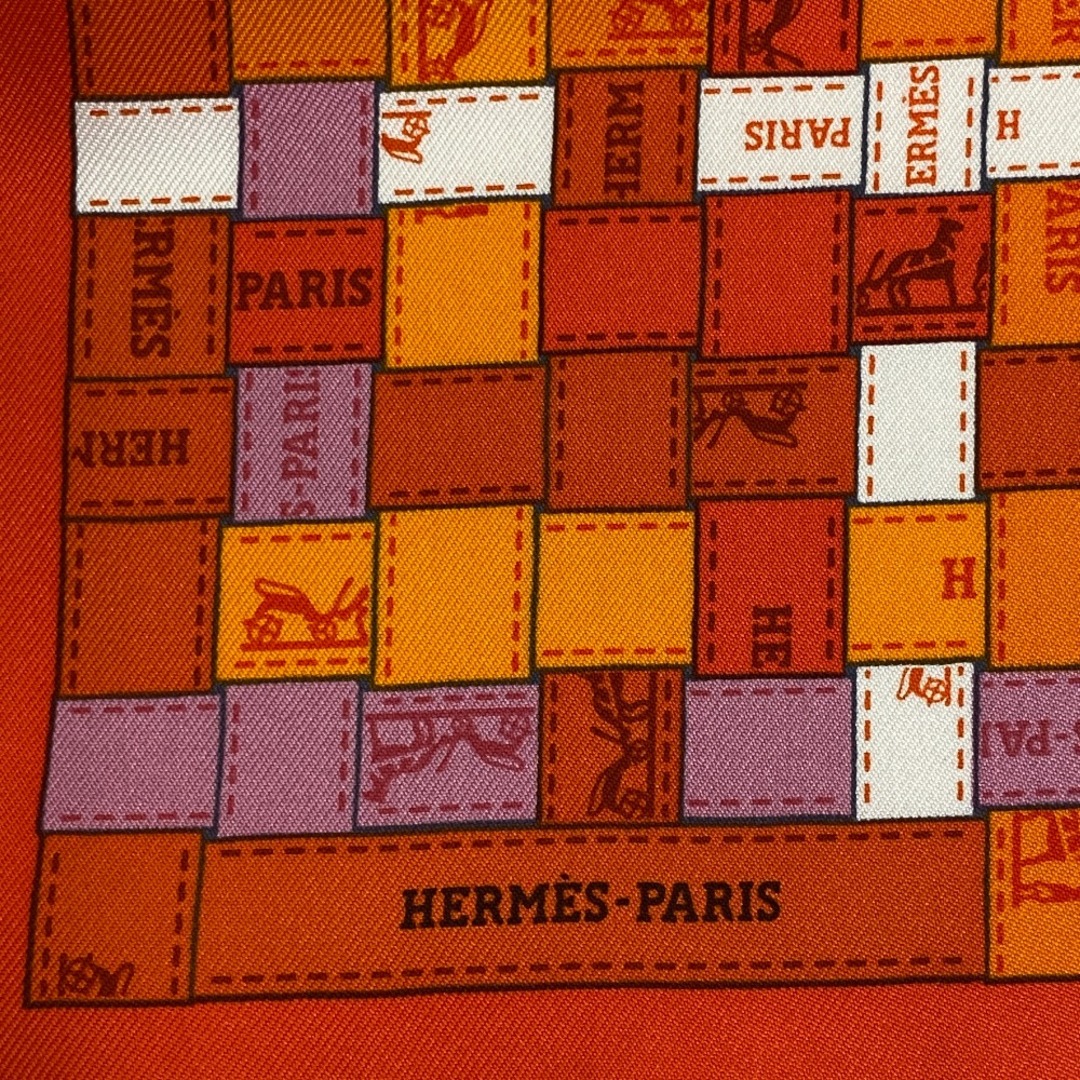 Hermes(エルメス)のエルメス HERMES スカーフ
 BOLDUC AU CARRE ボルデュックチェック カレ90 オレンジ レディースのファッション小物(バンダナ/スカーフ)の商品写真
