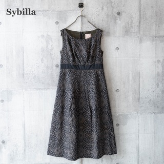 Sybilla - 【Sybilla】シビラ ノースリーブワンピース 総柄 花柄 