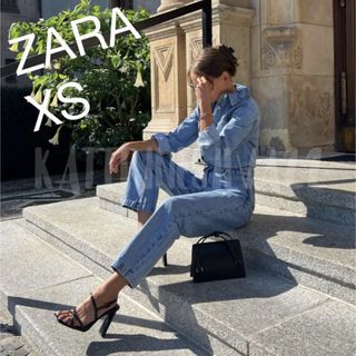 ザラ(ZARA)のZ1975ストレートデニムジャンプスーツ(オールインワン)