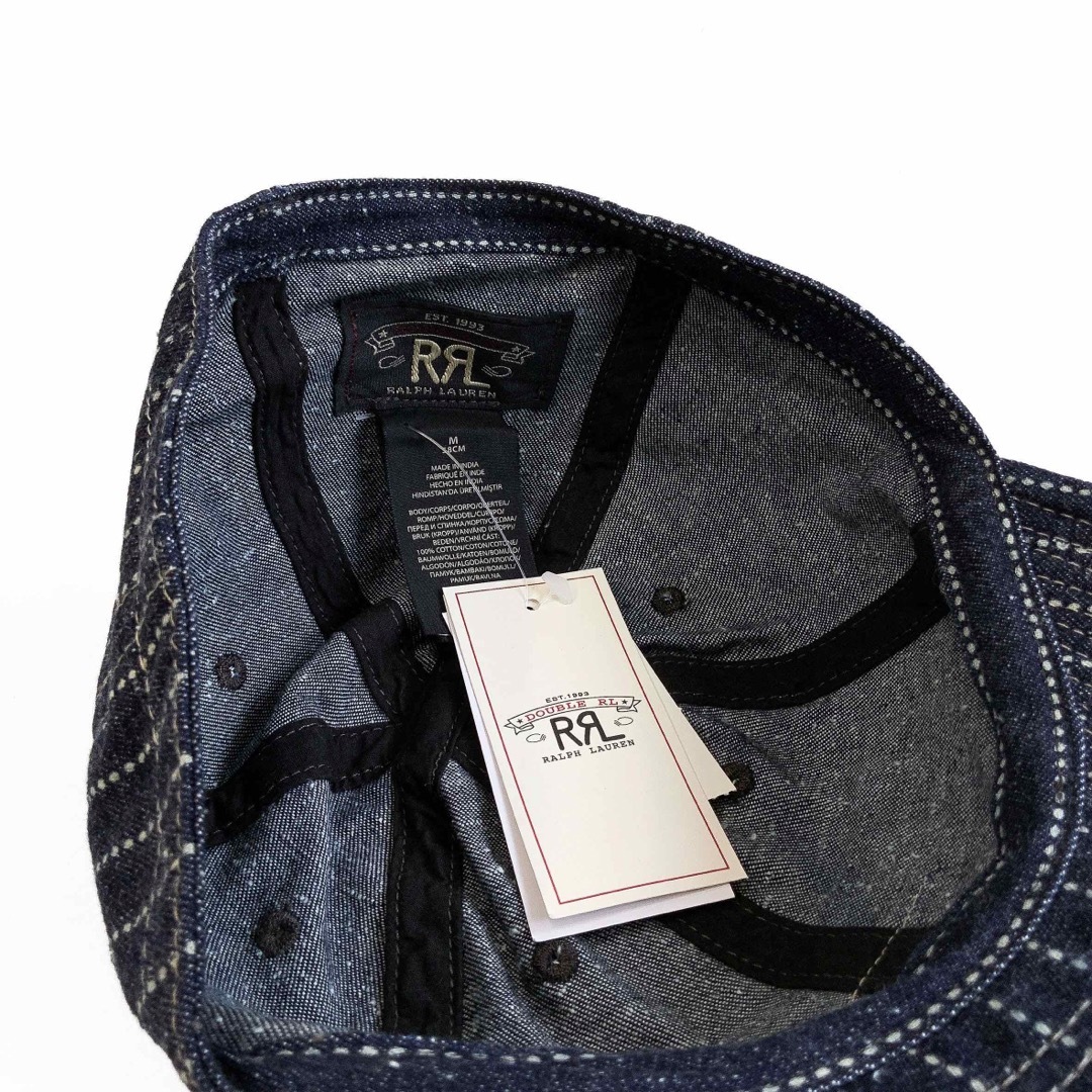 RRL(ダブルアールエル)の23FW 新品 RRL ダブルアールエル インディゴ デニム キャップ M メンズの帽子(キャップ)の商品写真