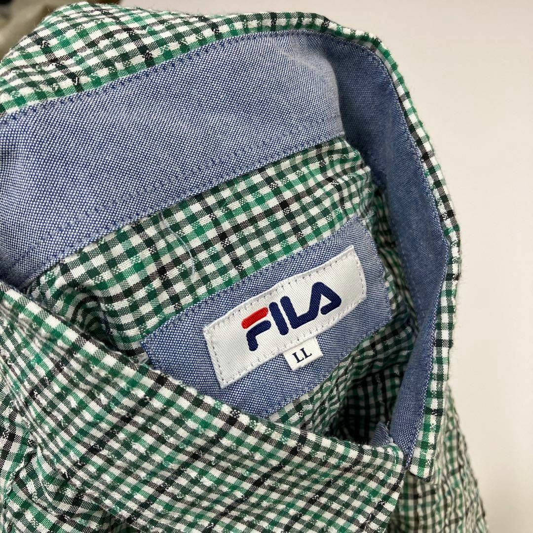 FILA(フィラ)のFILA フィラ　シャツ　チェック柄　長袖　フェード 古着　ビッグサイズ メンズのトップス(シャツ)の商品写真