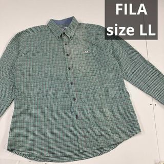 フィラ(FILA)のFILA フィラ　シャツ　チェック柄　長袖　フェード 古着　ビッグサイズ(シャツ)