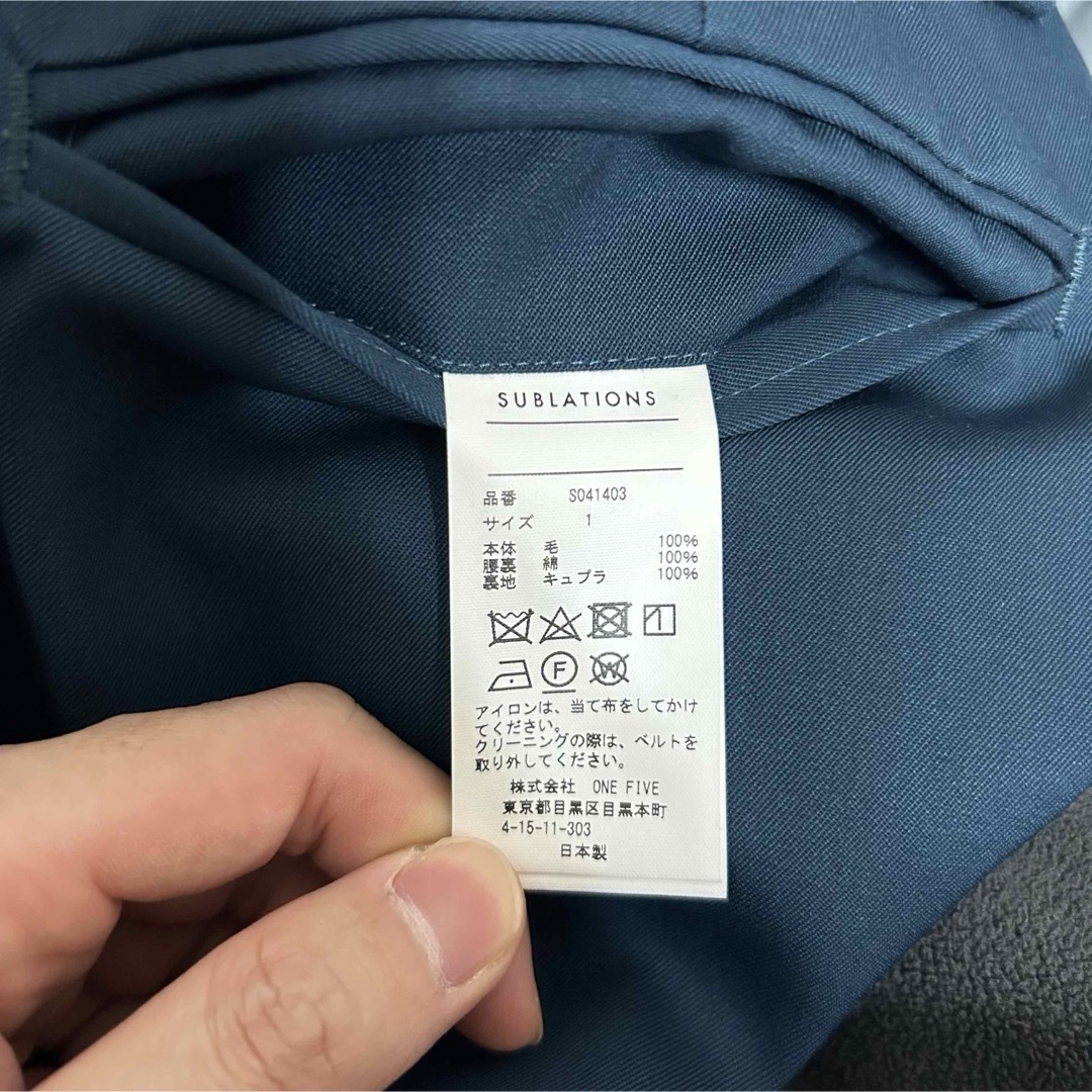sublations ウールギャバジンワンタックストレートトラウザーズ sublations ウールギャバジンワンタックストレートトラウザーズ