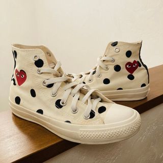 コムデギャルソン(COMME des GARCONS)の【激レア美品】プレイ コムデギャルソン限定コンバース ハート×ポルカドット(スニーカー)