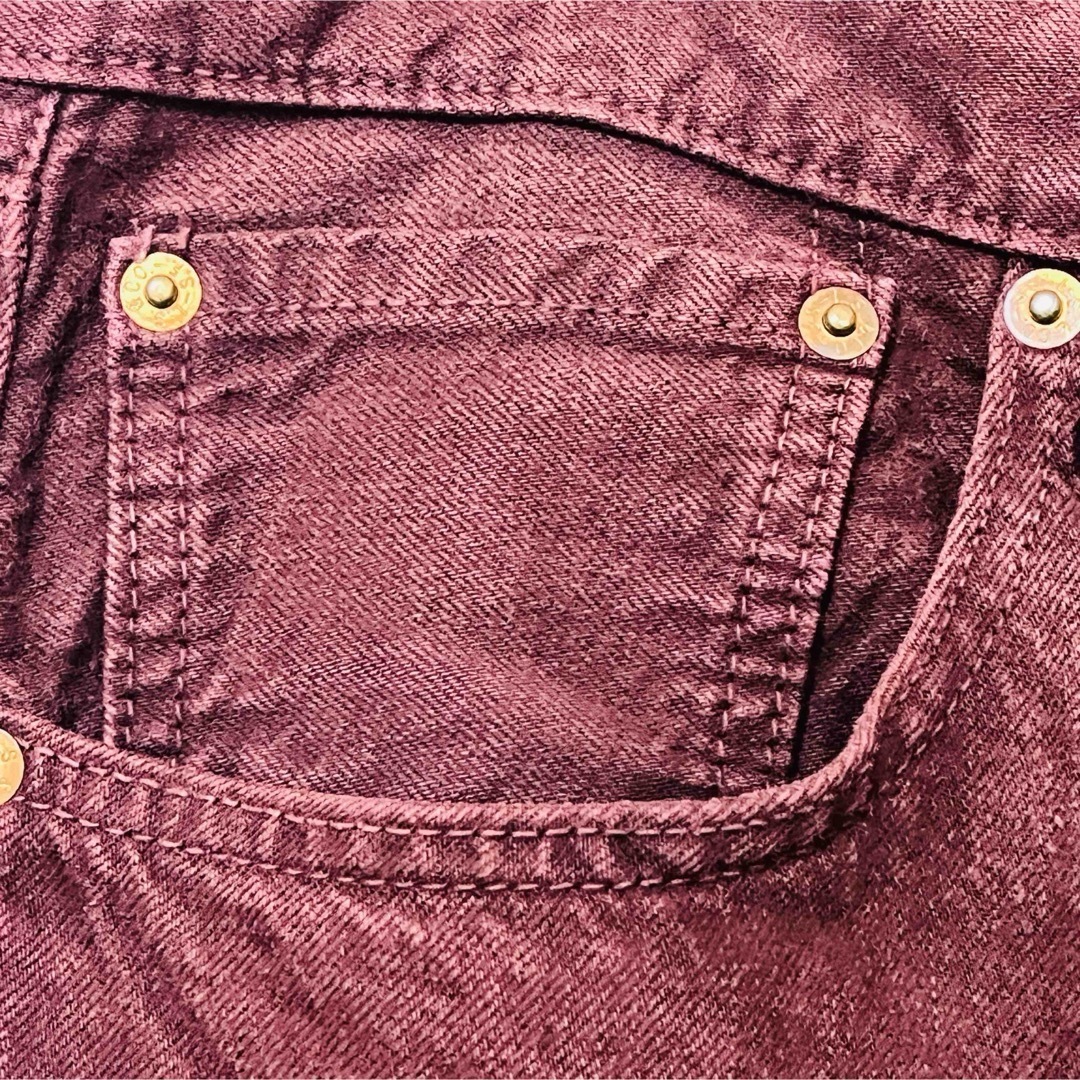 Levi's(リーバイス)の【美品】リーバイス501デニムパンツ　W32  ボタンフライ　ワインレッド メンズのパンツ(デニム/ジーンズ)の商品写真