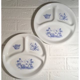 コレール(CORELLE)のコレールのランチプレート　2枚　ディズニー　ミッキー　ミニー　ドナルド(食器)