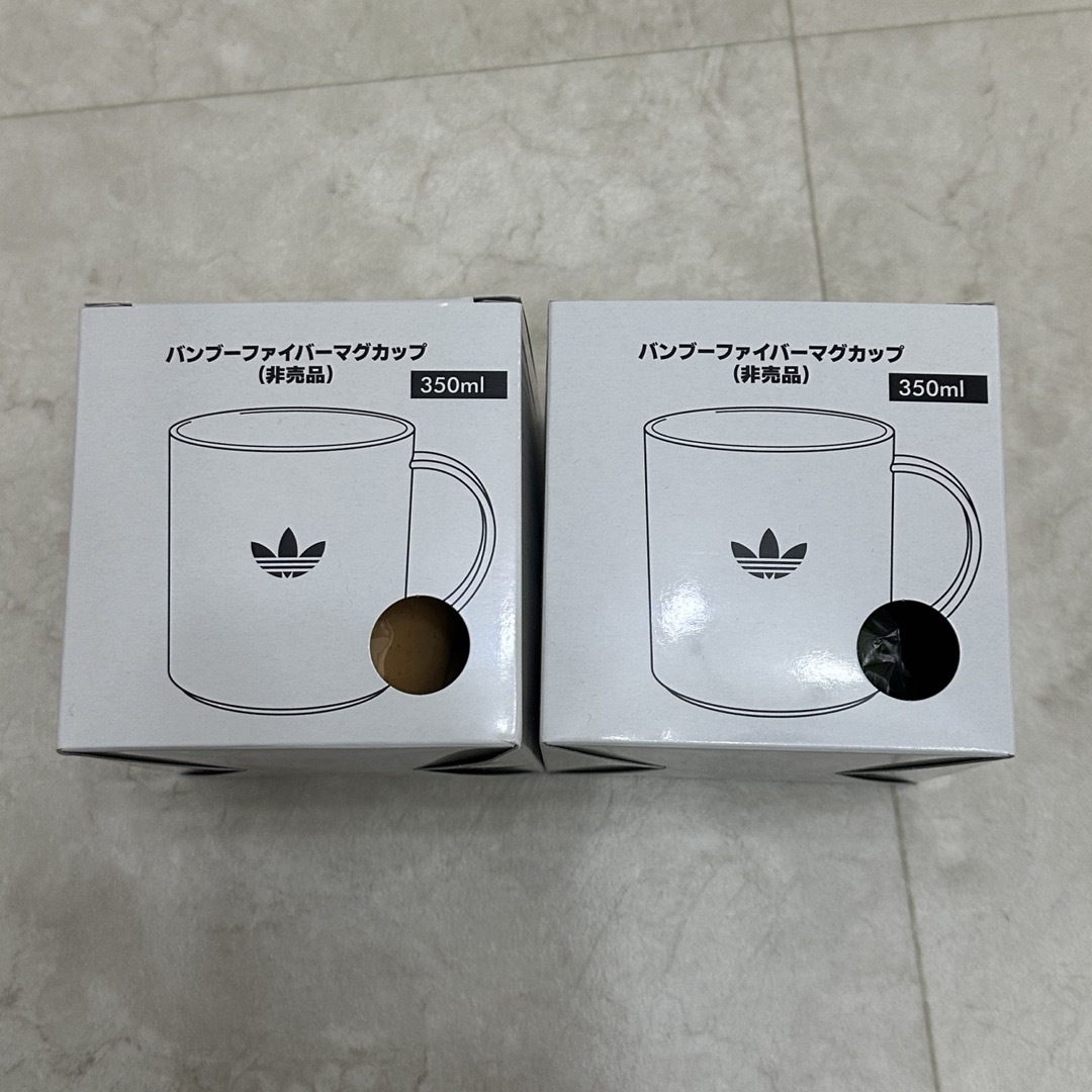 adidas(アディダス)のadidas 非売品　バンブーファイバーマグカップセット インテリア/住まい/日用品のキッチン/食器(グラス/カップ)の商品写真