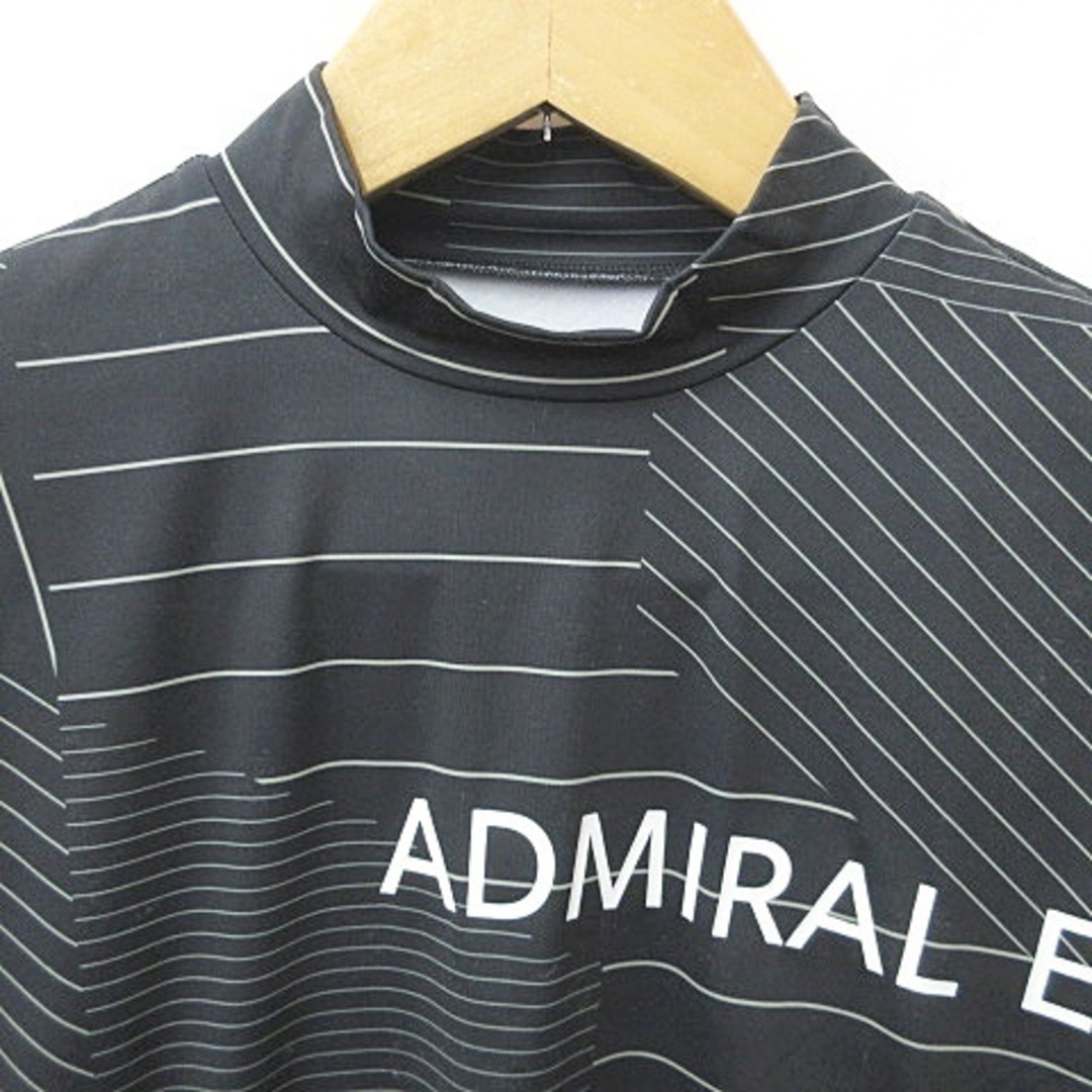 Admiral(アドミラル)のアドミラル ゴルフ シャツ ハイネック 蓄熱 裏起毛 黒 ブラック グレー L スポーツ/アウトドアのゴルフ(ウエア)の商品写真