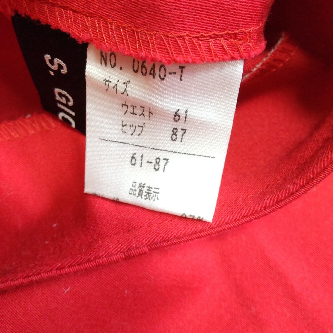 タイトスカート　赤　レッド　Sサイズ レディースのスカート(ひざ丈スカート)の商品写真