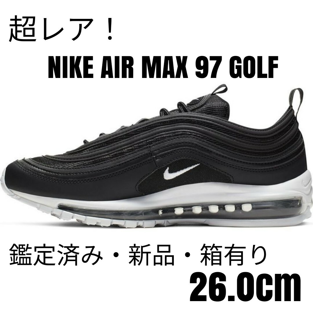 NIKE(ナイキ)の【新品超レア】ナイキNIKEエアマックス97Golf/26.0cm/ブラック スポーツ/アウトドアのゴルフ(シューズ)の商品写真