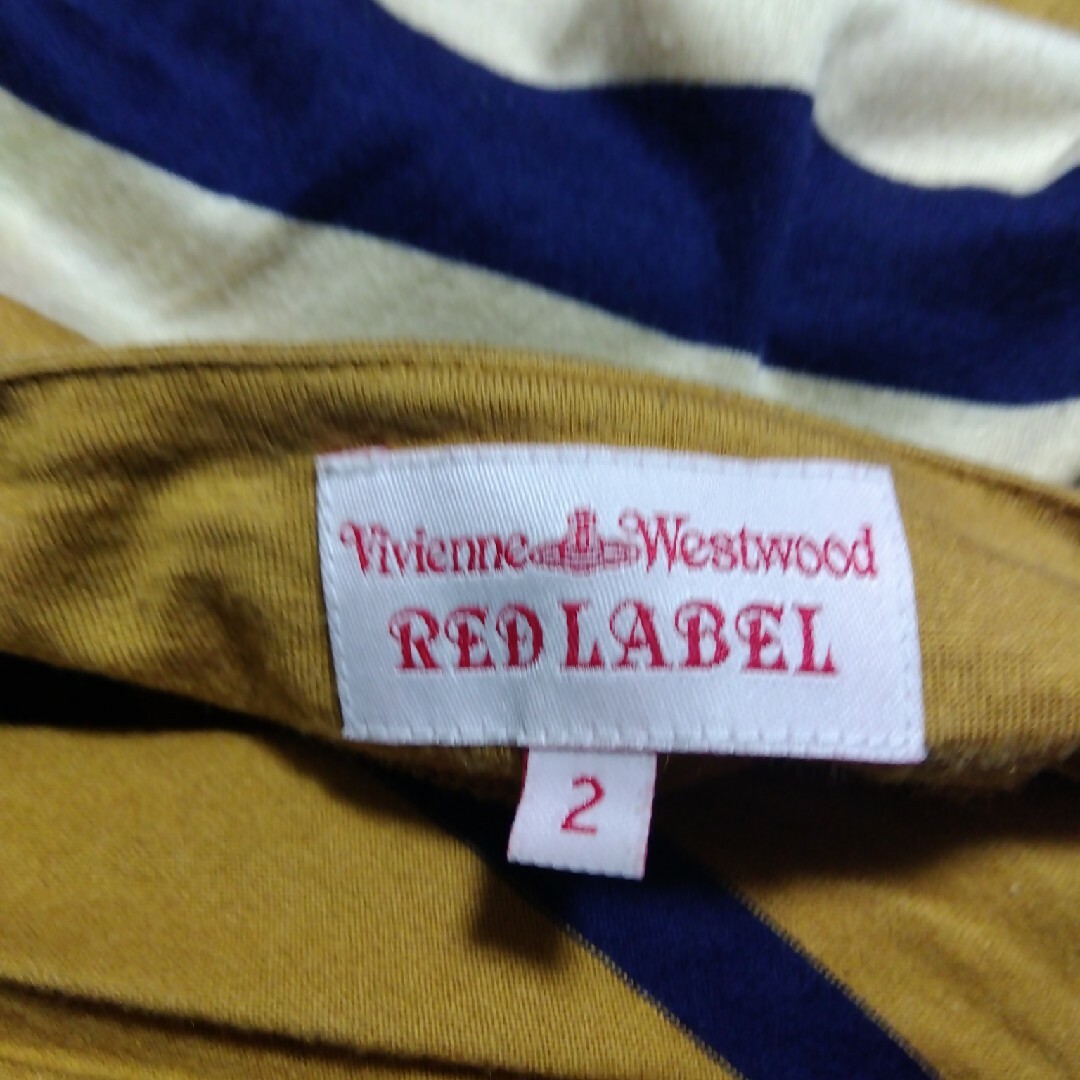 Vivienne Westwood(ヴィヴィアンウエストウッド)のVivienneWestwood ボーダー変形チュニックワンピース レディースのトップス(チュニック)の商品写真