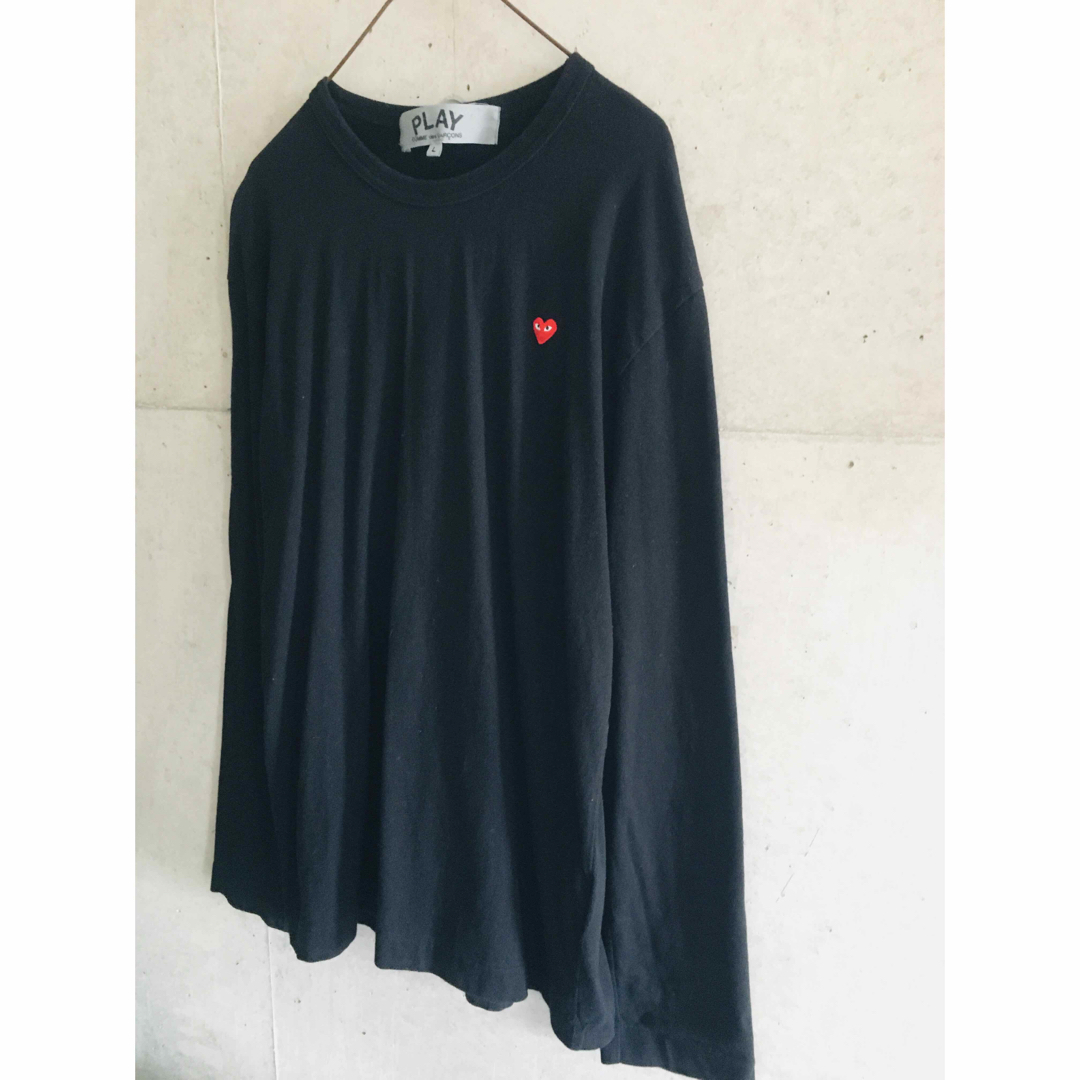 COMME des GARCONS(コムデギャルソン)の【★名作★激希少★メンズL】プレイコムデギャルソン ミニ ハート 長袖 Tシャツ メンズのトップス(Tシャツ/カットソー(七分/長袖))の商品写真