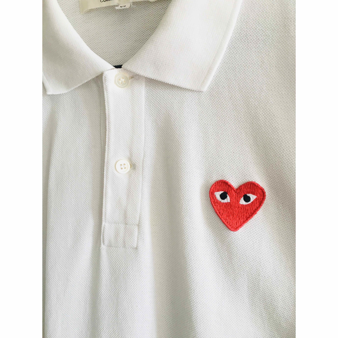 COMME des GARCONS(コムデギャルソン)の【名作★激希少★メンズXL】プレイコムデギャルソン ポロシャツ 予備ボタン付き メンズのトップス(ポロシャツ)の商品写真