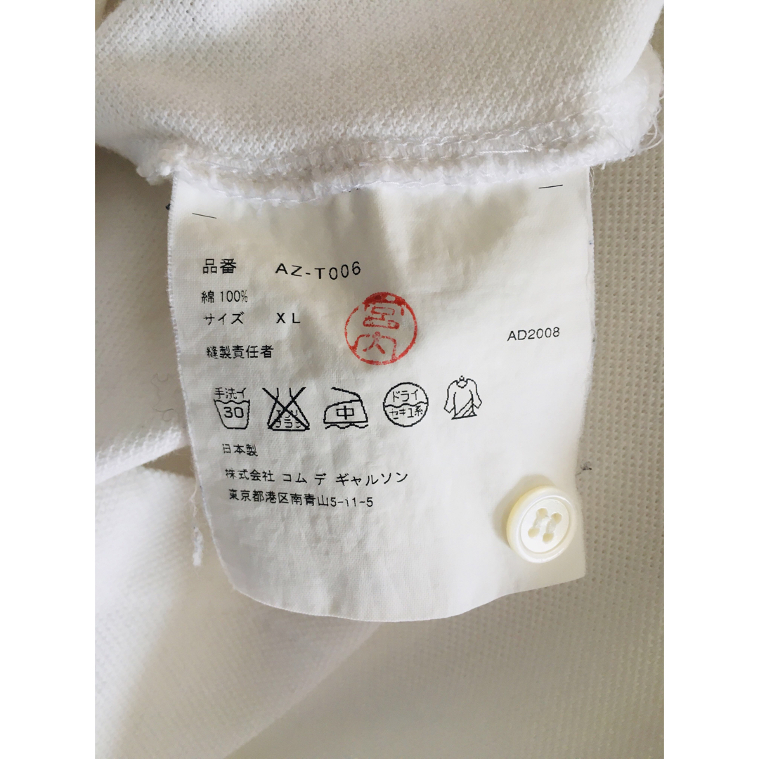 COMME des GARCONS(コムデギャルソン)の【名作★激希少★メンズXL】プレイコムデギャルソン ポロシャツ 予備ボタン付き メンズのトップス(ポロシャツ)の商品写真