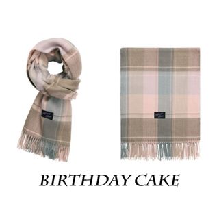 Almost Blue blush check muffler(マフラー/ショール)