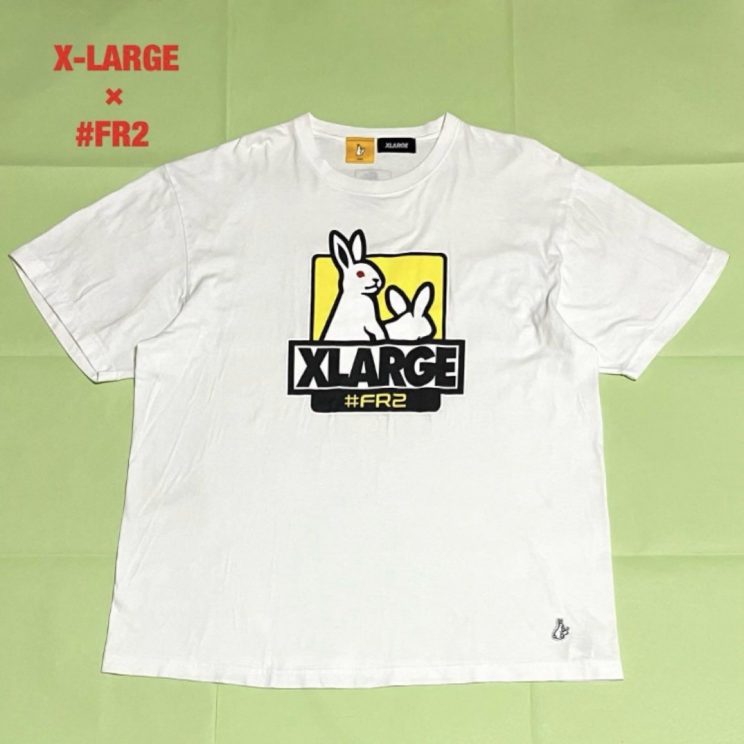 XLARGE(エクストララージ)の【希少】X-LARGE×#FR2　コラボTシャツ　ビッグロゴ　うさぎ　ゴリラ メンズのトップス(Tシャツ/カットソー(半袖/袖なし))の商品写真