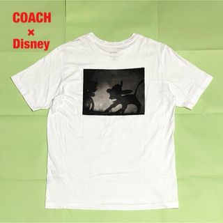 コーチ(COACH)の【希少】COACH×Disney　コラボTシャツ　ピノキオ　馬車ロゴ　ワッペン(Tシャツ/カットソー(半袖/袖なし))