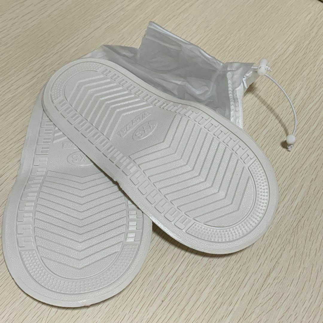 XS クリア ホワイト 白 防水 シューズカバー レインブーツ 長靴 雨具 レディースの靴/シューズ(その他)の商品写真