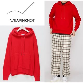 ラッピンノット(WRAPINKNOT)の《WRAPINKNOT》新品 プルオーバー ニットパーカー フーディ 46(M)(パーカー)