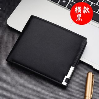 2999円○ 折財布 ウォレット サイフ メンズ 財布 二つ折り ブラック(折り財布)