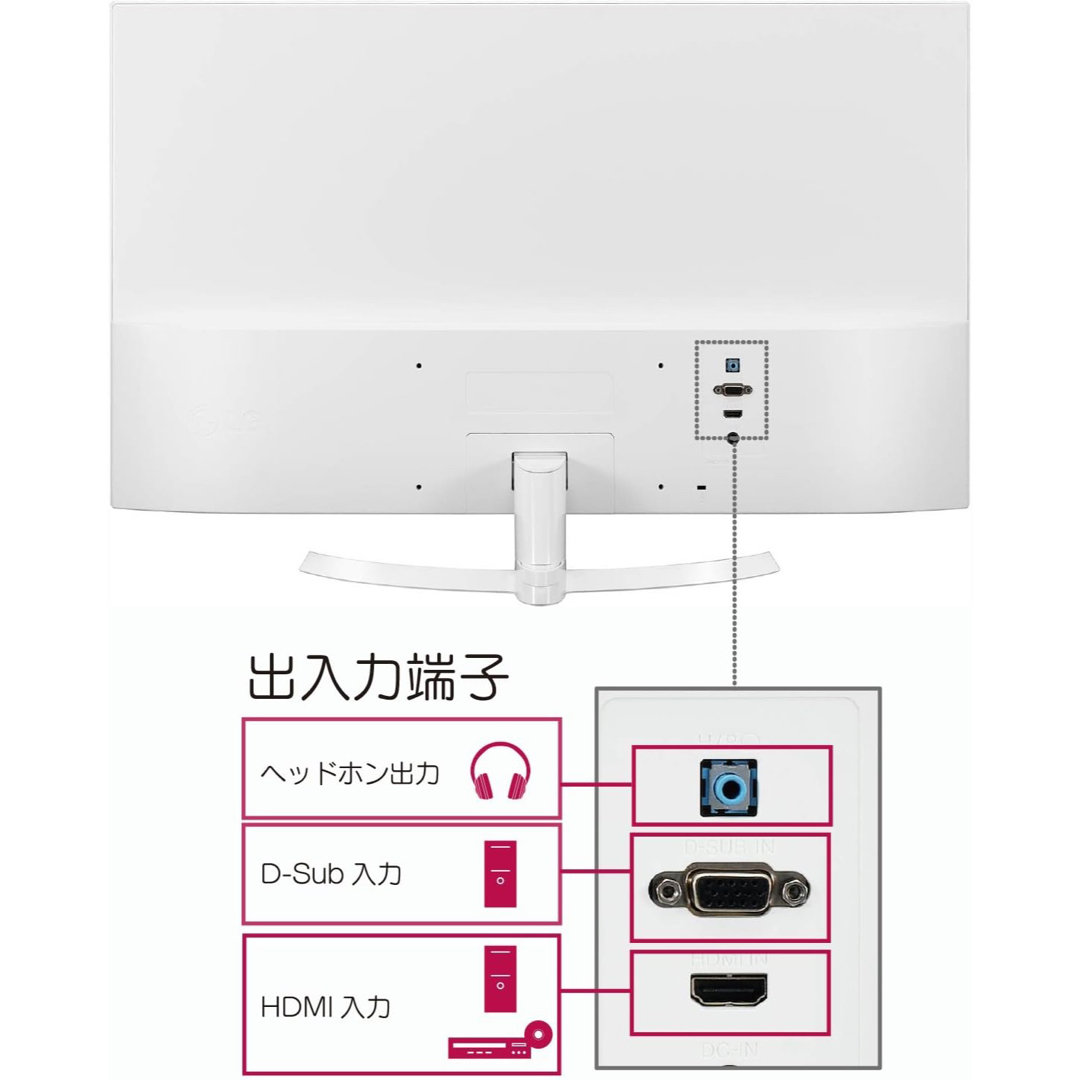 LGモニター31.5インチ/フルHD/IPS/HDMI端子付 スマホ/家電/カメラのPC/タブレット(ディスプレイ)の商品写真