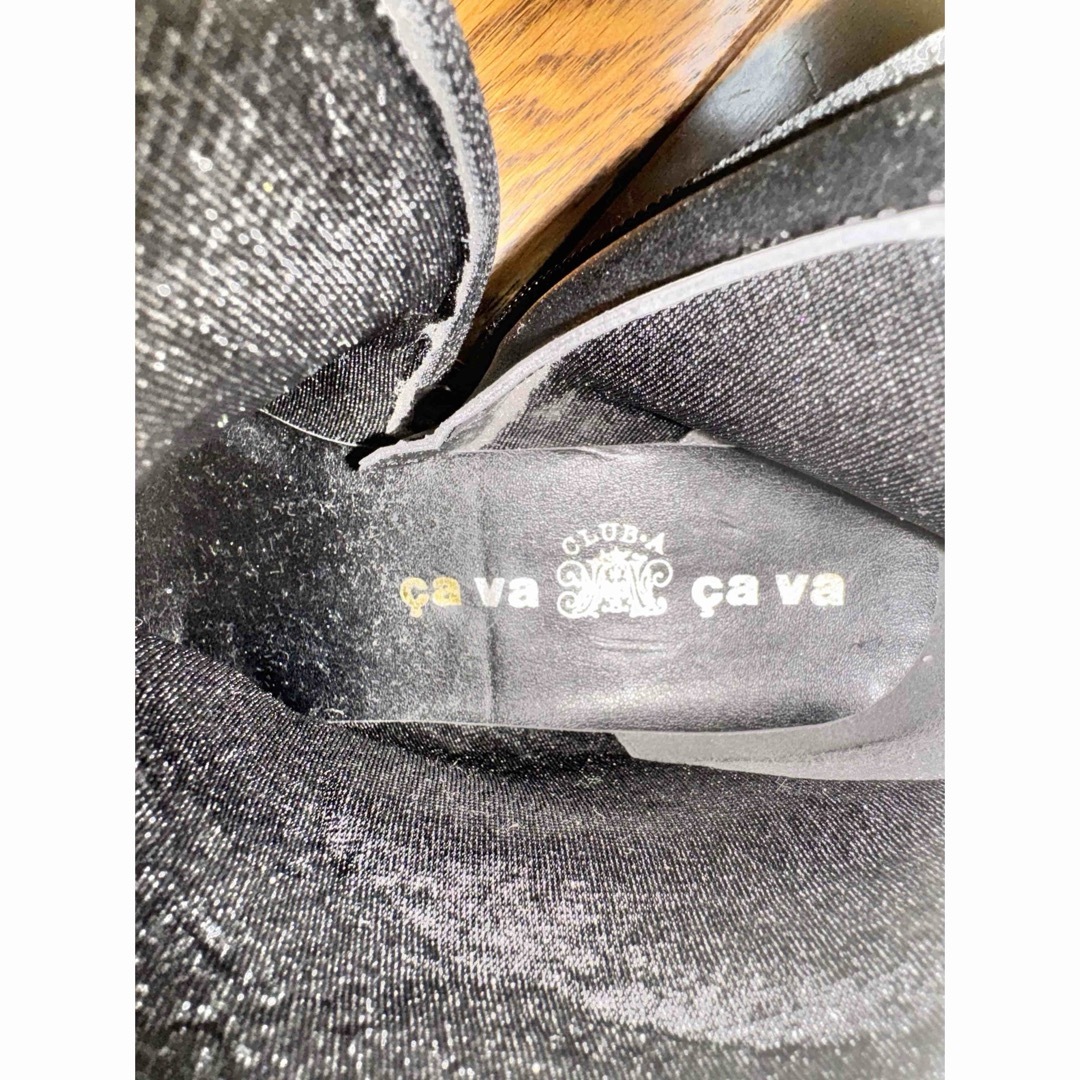 cavacava(サヴァサヴァ)のcava cava ロングブーツ レザー ブラック美品 レディースの靴/シューズ(ブーツ)の商品写真
