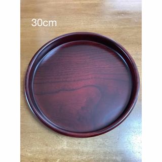 天然木　お盆　30cm  トレー　中古(テーブル用品)