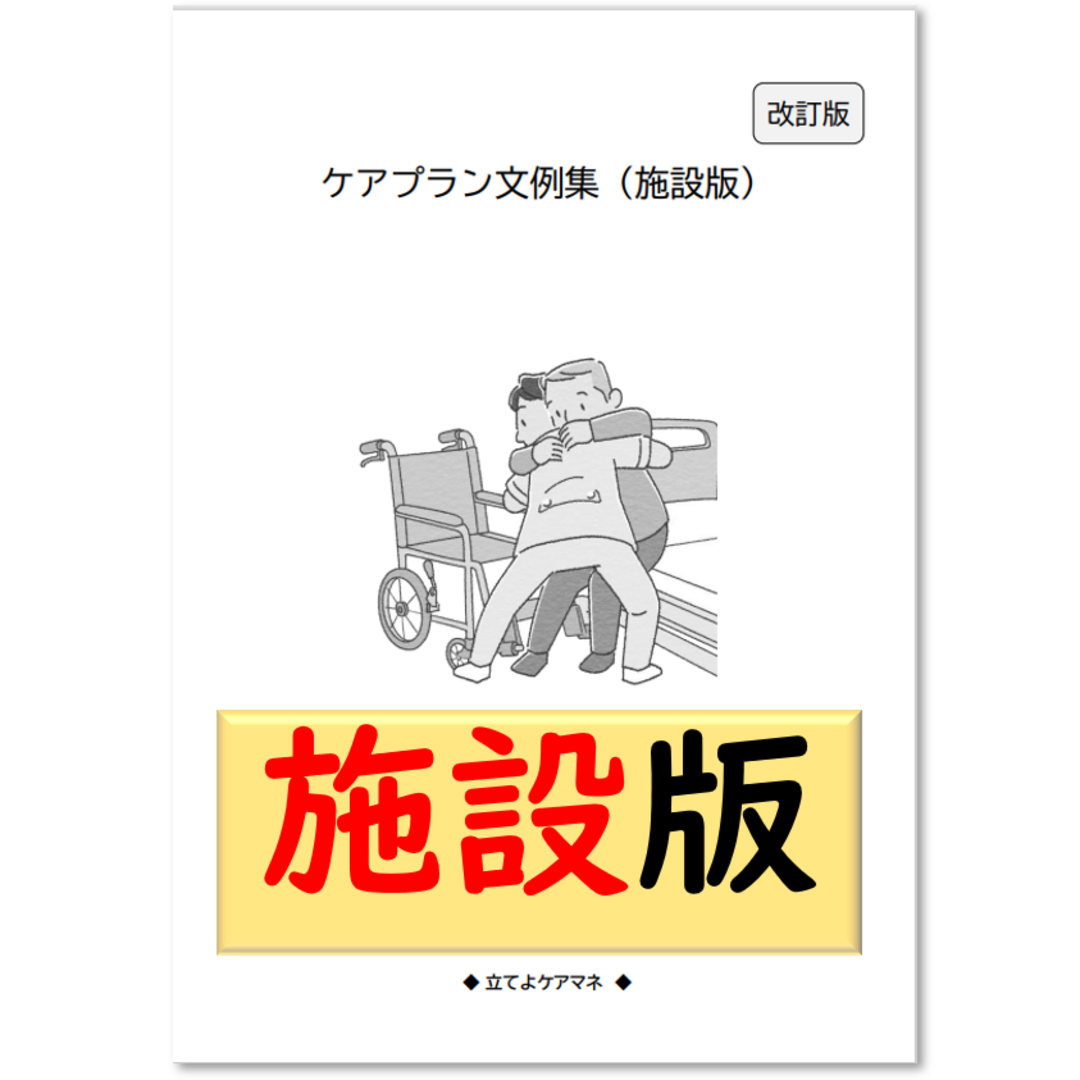 （施設版）ケアプラン文例・記入例　 エンタメ/ホビーの本(語学/参考書)の商品写真