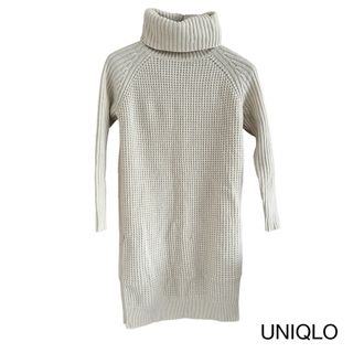 ユニクロ(UNIQLO)のニットワンピース ニット セーター 長袖 タートルネック(ロングワンピース/マキシワンピース)