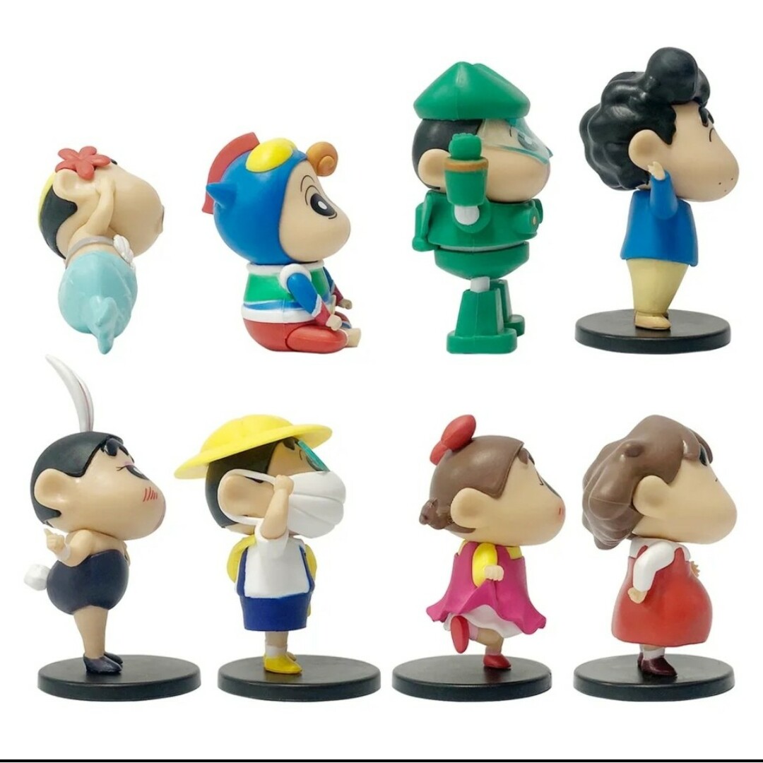 【即日発送】8体セット クレヨンしんちゃんフィギュア コスプレ 【即日発送】8体セット クレヨンしんちゃんフィギュア コスプレ