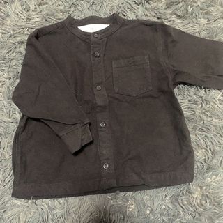 ムジルシリョウヒン(MUJI (無印良品))の子ども服 ♡ 無印 黒シャツ 長袖 秋服 冬服 フォーマル モノトーン 男の子(Tシャツ/カットソー)