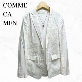 コムサメン(COMME CA MEN)のCOMME CA MEN コットンリネンジャケット　ホワイト　白ジャケット(テーラードジャケット)